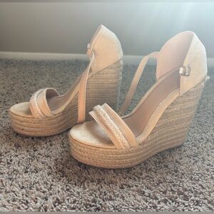 Tan wedges size 8